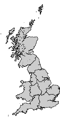 Map showing GB Standard Regions 1991 boundaries