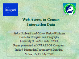 Web Access to Census  Interaction Data