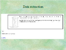 Data extraction
