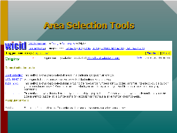 Area Selection Tools