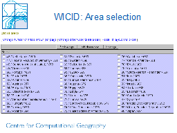 WICID: Area selection