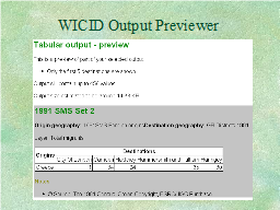 WICID Output Previewer 