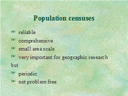 Population censuses