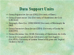 Data Support Units