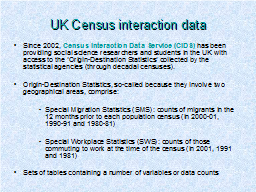UK Census interaction data