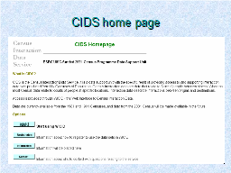 CIDS home page