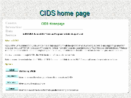 CIDS home page 