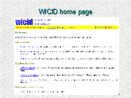 WICID home page