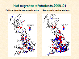 Net migration of students 2000-01