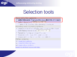 Selection tools