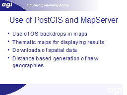 Use of PostGIS and MapServer