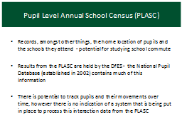 Pupil Level Annual School Census (PLASC)