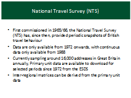 National Travel Survey (NTS)