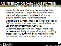 An interaction data classification