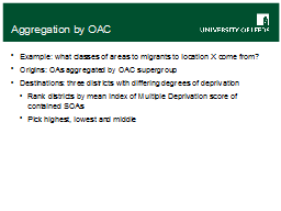 Aggregation by OAC