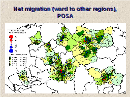 Net migration (ward to other regions), POSA