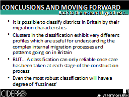 Conclusions and moving forward