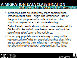 A migration data classification