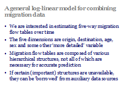 A general log-linear model for combining migration data