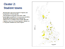 Cluster 2:
Student towns
