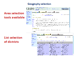 Geography selection