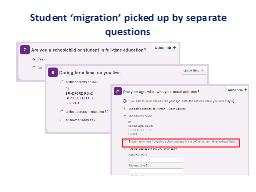 Student ‘migration’ picked up by separate questions
