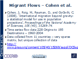 Migrant Flows – Cohen et al.