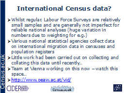 International Census data?