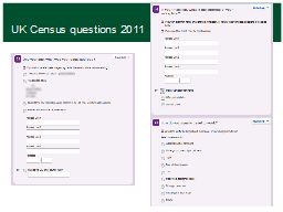 UK Census questions 2011